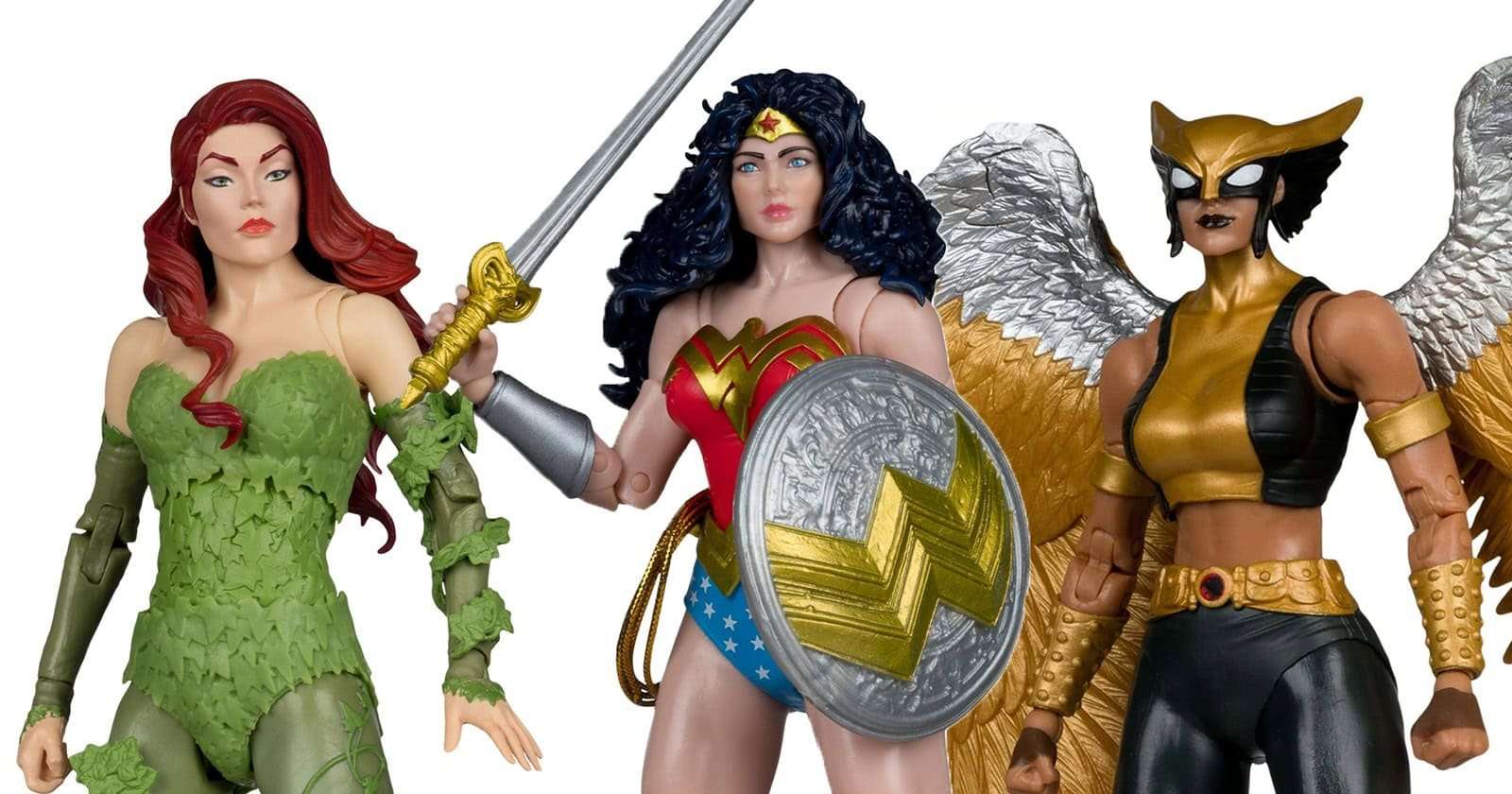 Poison Ivy, Wonder Woman and Hawkgirl DC Multiverse figures revealed by McFarlane Toys