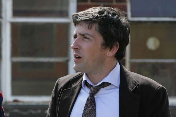 Jason Done as Tom Clarkson on Waterloo Road. Tom Clarkson talking.