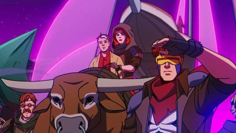 Jean Grey (voiced by Jennifer Hale) and Cyclops (voiced by Ray Chase) in Marvel Animation's X-MEN '97 Season 2, exclusively on Disney+. Photo courtesy of Marvel. &copy; 2026 Marvel. All Rights Reserved.