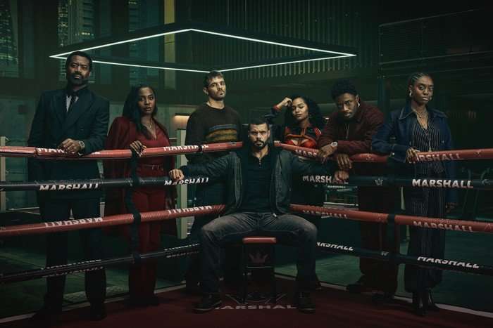 Anita-Joy Uwajeh, as Cebella 'CeCe' Marshall & Howard Charles as Duke & Deborah Ayorinde as Joy & Tyler Conti as Justin 'Jay' Hall & Tehirah Sharif, as Kim Harper & Nicholas Pinnock as Kingsley, & Charles Babalola as Zeek Marshall in Fightland.