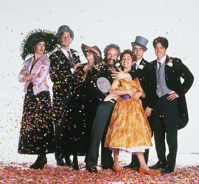 Four Weddings and A Funeral - 1994 The cast of Four Weddings and a Funeral